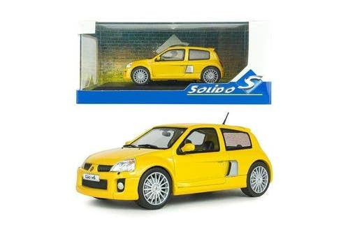 Renault Clio V6 Ph.2 '03, geel (Jaune Sirius) Solido / 1:43