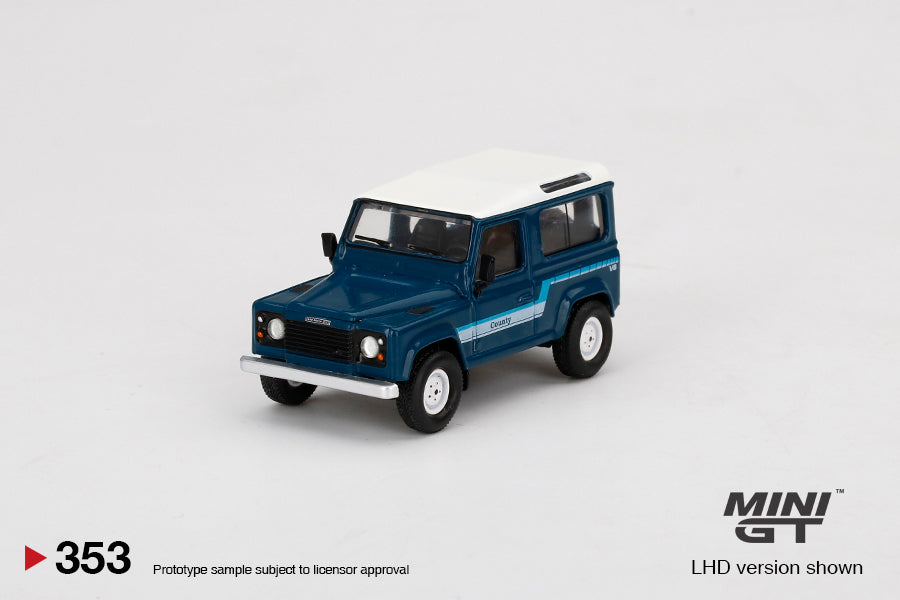 Land Rover Defender 90 County Wagon Stratos Blue 1:64