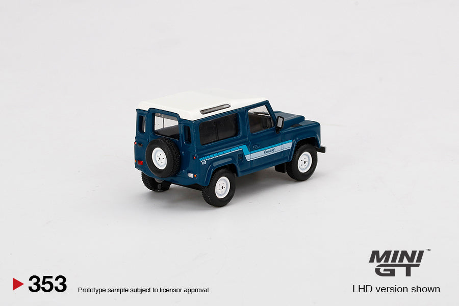 Land Rover Defender 90 County Wagon Stratos Blue 1:64
