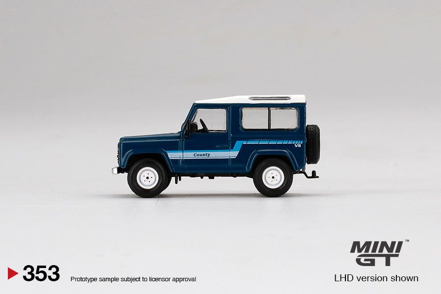 Land Rover Defender 90 County Wagon Stratos Blue 1:64