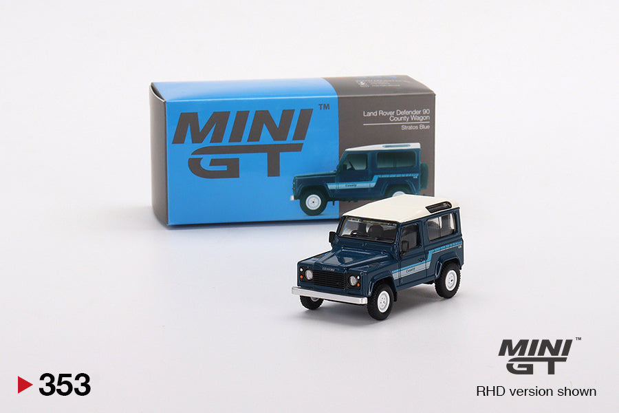 Land Rover Defender 90 County Wagon Stratos Blue 1:64