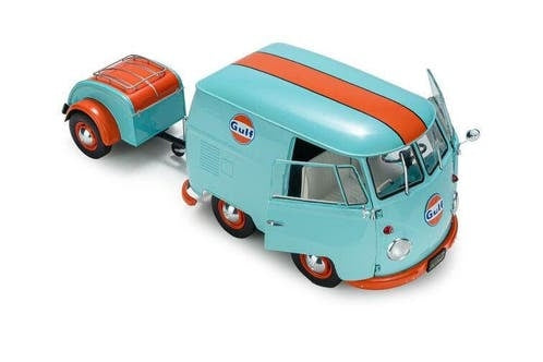 VW T1 Kool Kombi + aanhanger Gulf '24 / Solido / 1:18