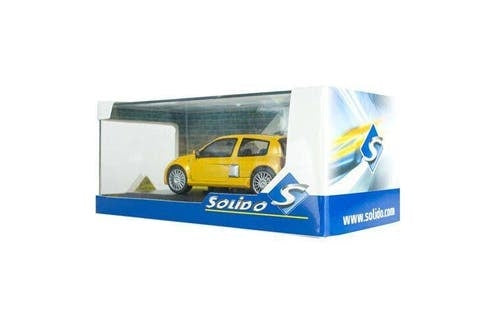 Renault Clio V6 Ph.2 '03, geel (Jaune Sirius) Solido / 1:43