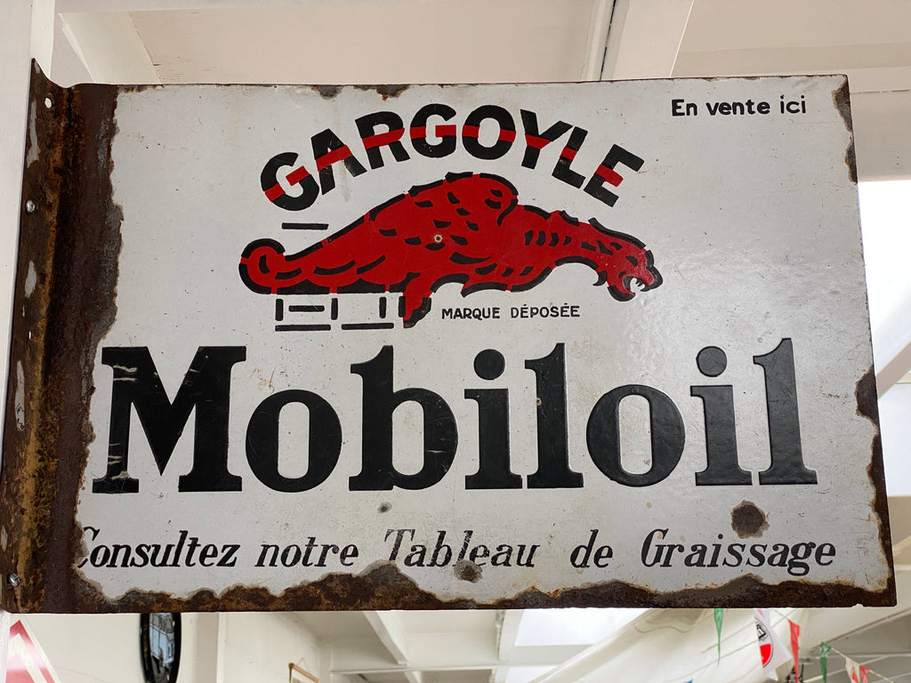 Mobiloil Gargoyle Emaille reclamebord