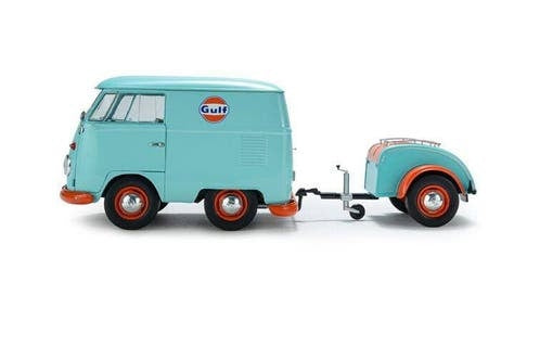 VW T1 Kool Kombi + aanhanger Gulf '24 / Solido / 1:18
