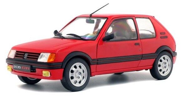 Peugeot 205 GTI 1.9, rood 1:18