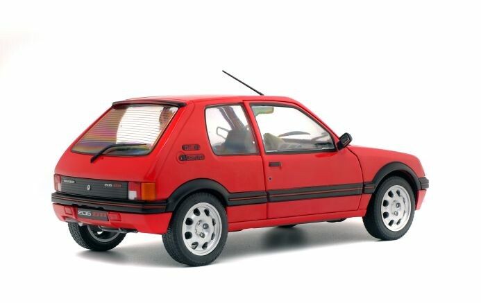 Peugeot 205 GTI 1.9, rood 1:18