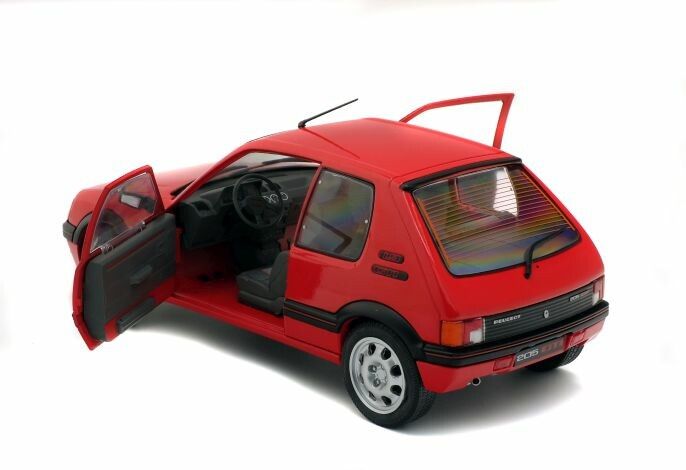 Peugeot 205 GTI 1.9, rood 1:18