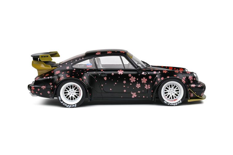 Porsche 964 RWB '21 AOKI zwart 1:18
