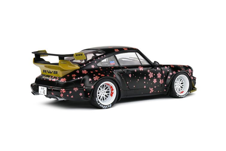 Porsche 964 RWB '21 AOKI zwart 1:18