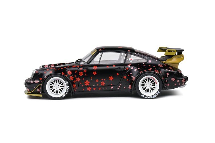 Porsche 964 RWB '21 AOKI zwart 1:18