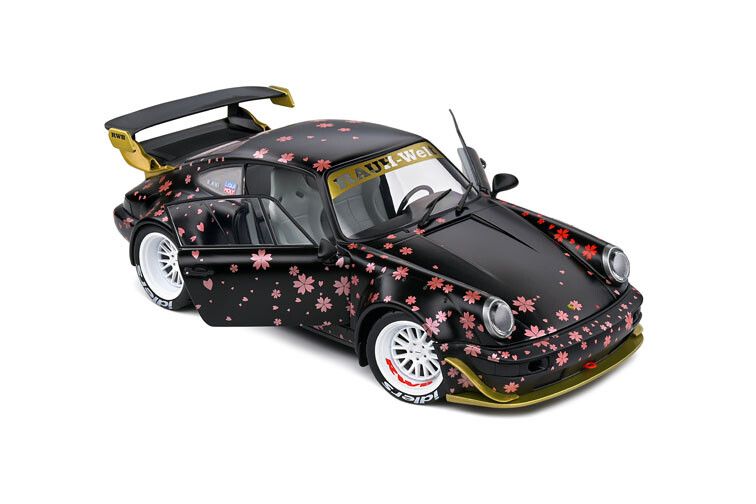 Porsche 964 RWB '21 AOKI zwart 1:18