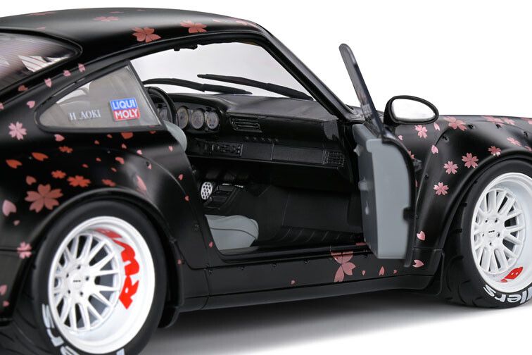 Porsche 964 RWB '21 AOKI zwart 1:18
