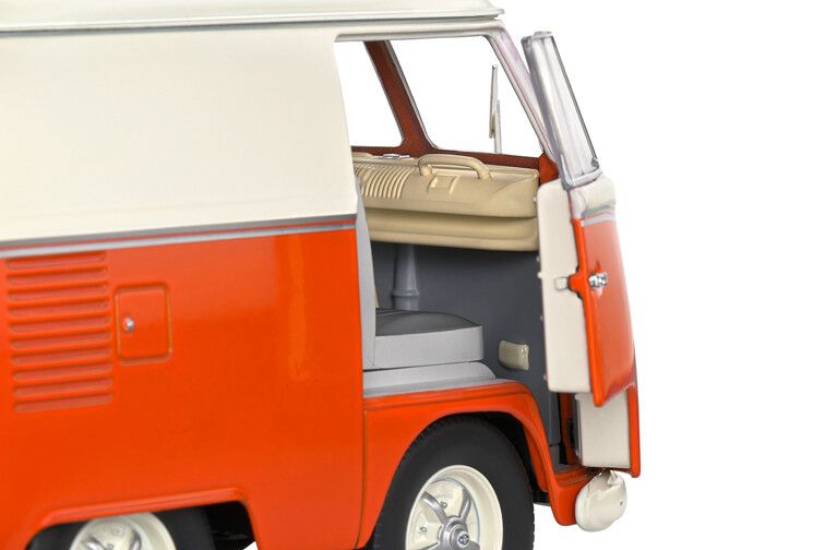 VW T1 Kool Kombi + aanhanger '50, oranje 1:18