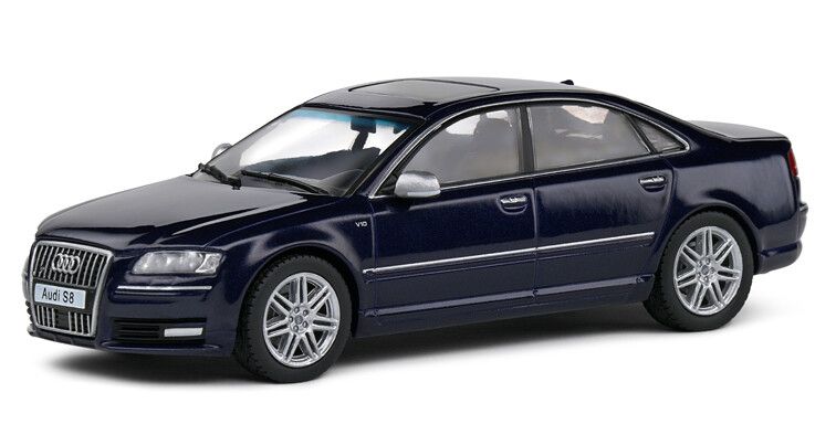 Audi S8 D3 '10, blauw - 1:43 - Solido