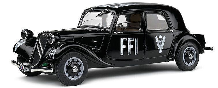 Citroen Traction FFI '44, zwart 1:18