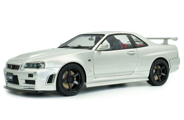 Nissan Skyline R34 GT-R Z Tune '99, zilver - Solido - 1:18