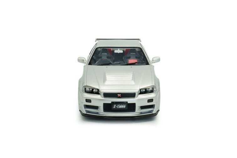 Nissan Skyline R34 GT-R Z Tune '99, zilver - Solido - 1:18