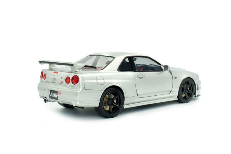 Nissan Skyline R34 GT-R Z Tune '99, zilver - Solido - 1:18