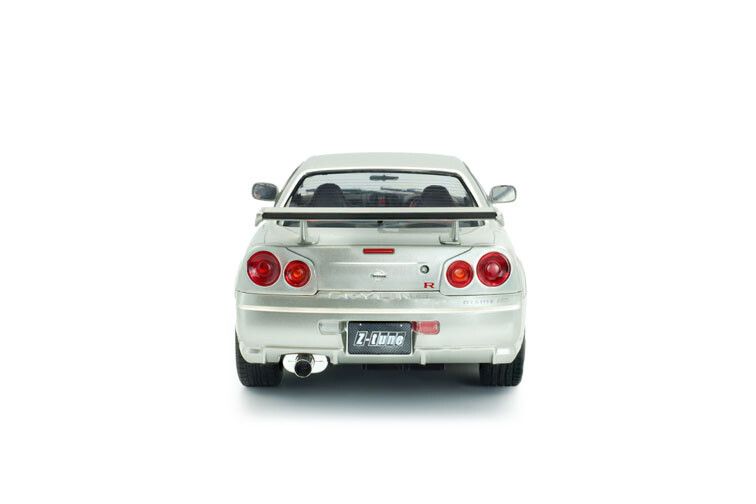 Nissan Skyline R34 GT-R Z Tune '99, zilver - Solido - 1:18