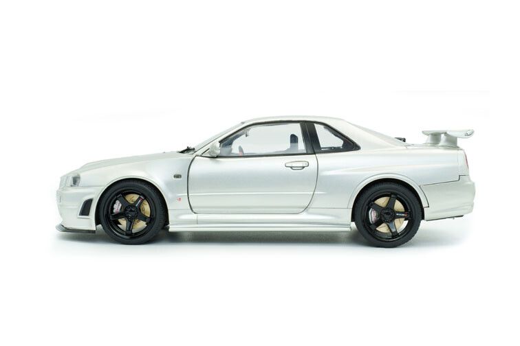 Nissan Skyline R34 GT-R Z Tune '99, zilver - Solido - 1:18