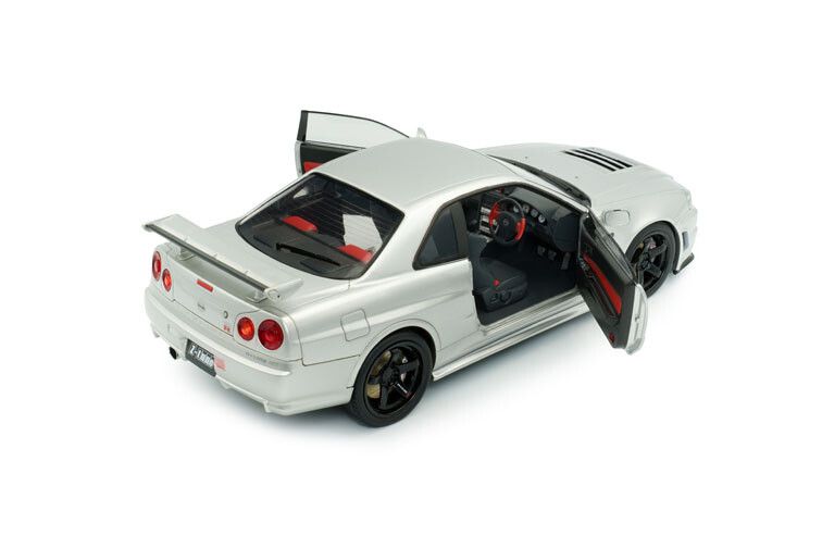 Nissan Skyline R34 GT-R Z Tune '99, zilver - Solido - 1:18