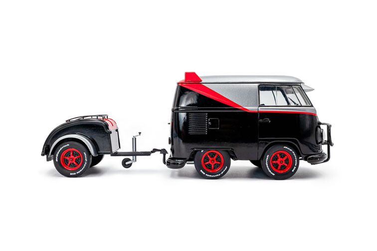 VW T1 Kool Kombi + aanhanger The A-team '24 1:18