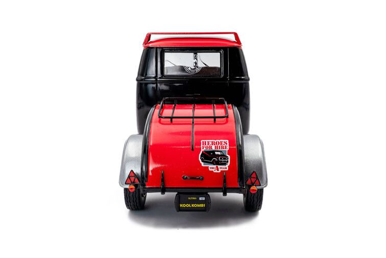 VW T1 Kool Kombi + aanhanger The A-team '24 1:18