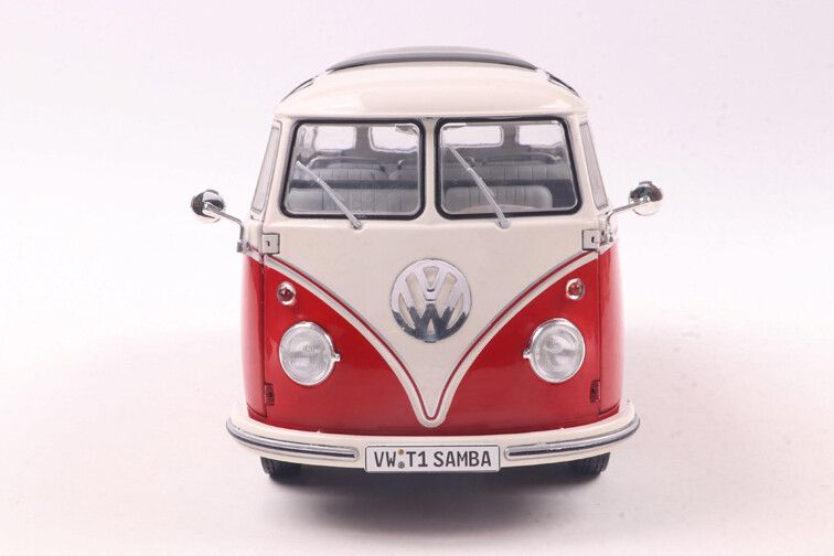 VW T1 Samba '62, rood/wit 1:18