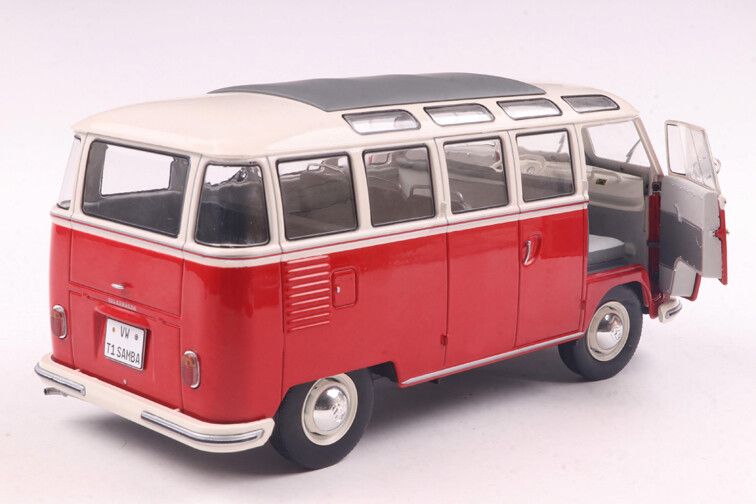 VW T1 Samba '62, rood/wit 1:18