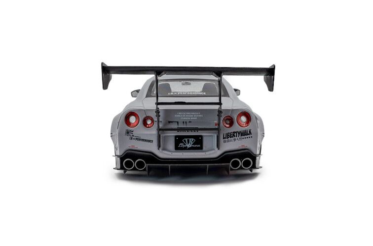 Nissan GT-R (R35) W/ Liberty Walk Body Kit 2 fig. '24, grijs 1:18