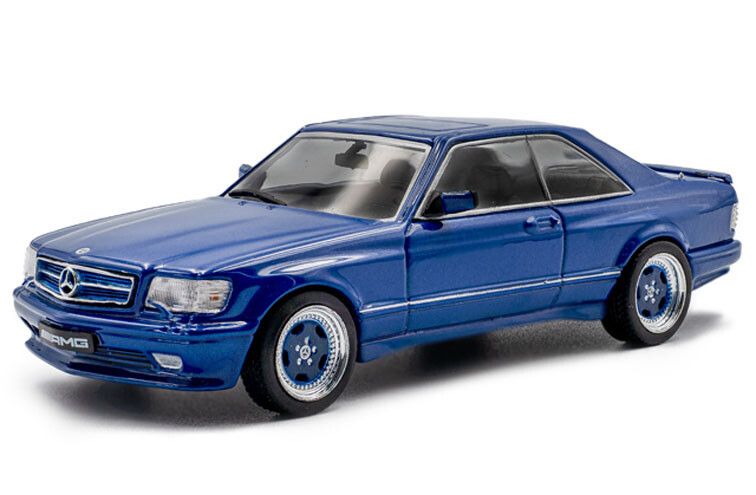 Mercedes Benz 560 SEC AMG Widebody '90, blauw 1:43