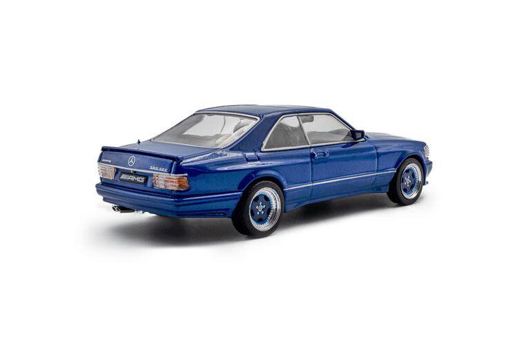 Mercedes Benz 560 SEC AMG Widebody '90, blauw 1:43