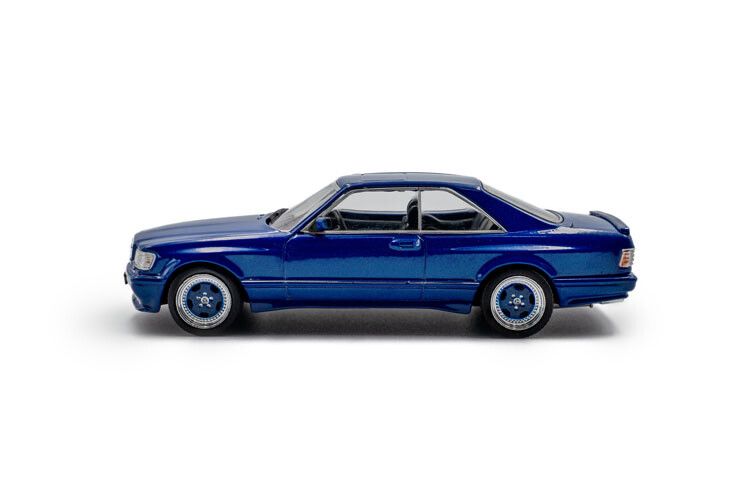 Mercedes Benz 560 SEC AMG Widebody '90, blauw 1:43
