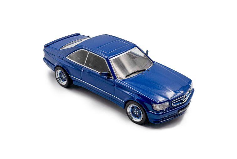 Mercedes Benz 560 SEC AMG Widebody '90, blauw 1:43