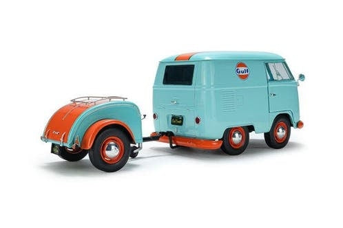 VW T1 Kool Kombi + aanhanger Gulf '24 / Solido / 1:18