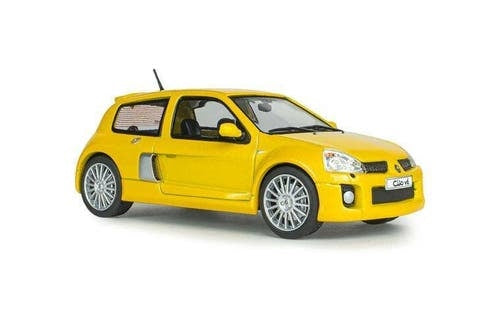 Renault Clio V6 Ph.2 '03, geel (Jaune Sirius) Solido / 1:43