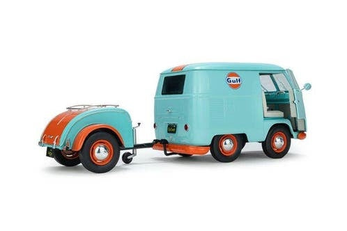 VW T1 Kool Kombi + aanhanger Gulf '24 / Solido / 1:18
