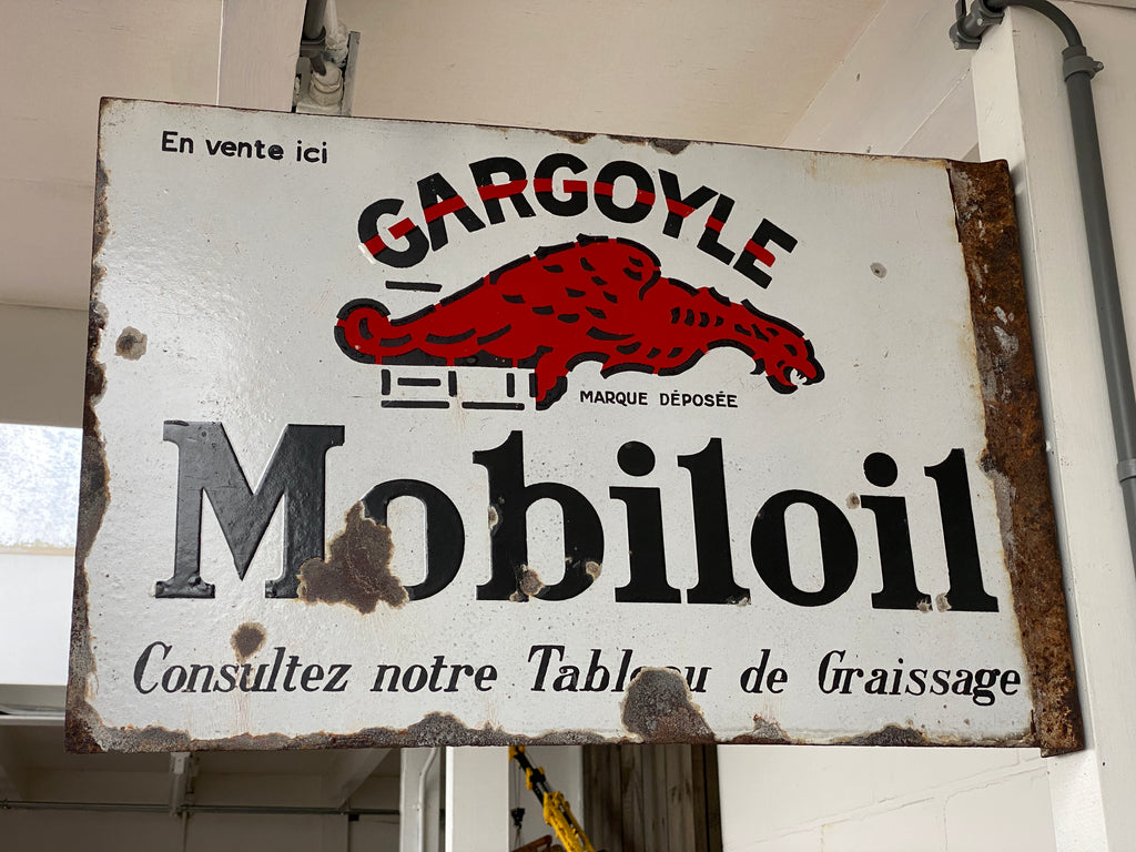 Mobiloil Gargoyle Emaille reclamebord