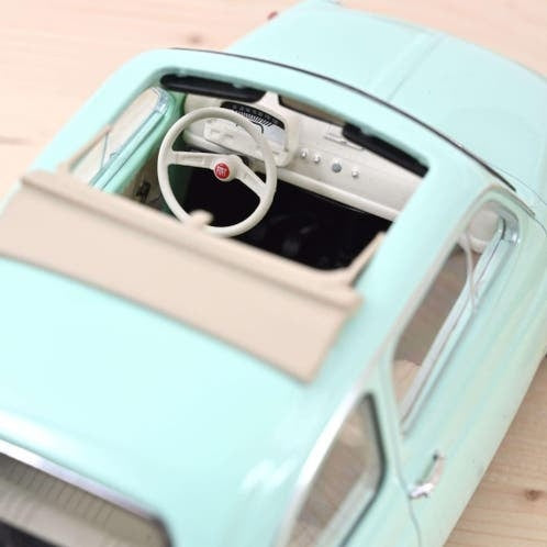 Fiat 500 L 1968 Pastel Blue New Baby Gift / 1:18 / Norev