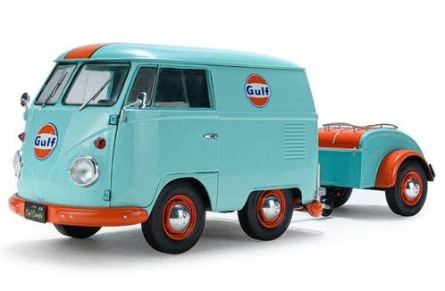 VW T1 Kool Kombi + aanhanger Gulf '24 / Solido / 1:18