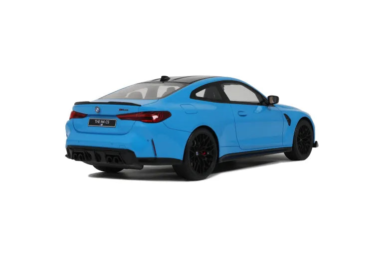BMW M4 CS '24, blauw (Riviera blue) 1:18