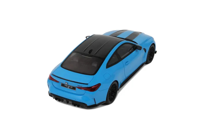 BMW M4 CS '24, blauw (Riviera blue) 1:18