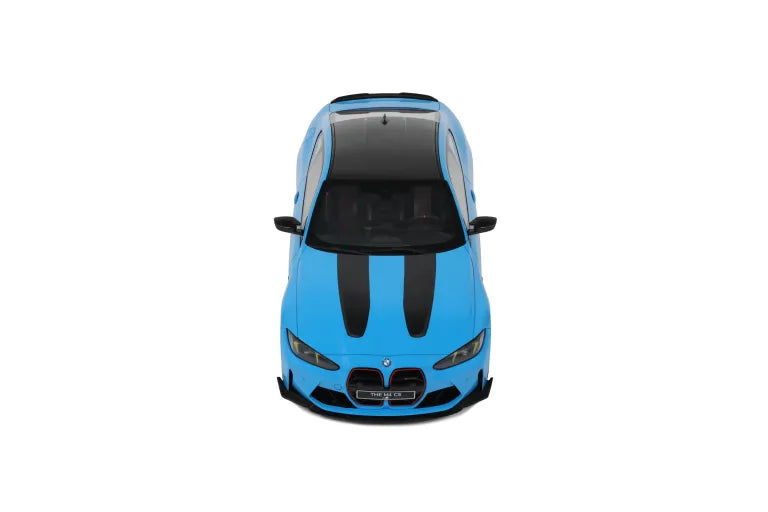 BMW M4 CS '24, blauw (Riviera blue) 1:18