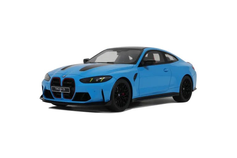 BMW M4 CS '24, blauw (Riviera blue) 1:18