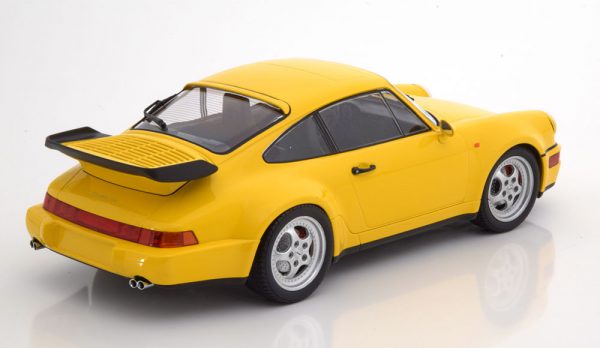 Porsche 911 Turbo geel '90 Minichamps (zeldzaam) 1:18