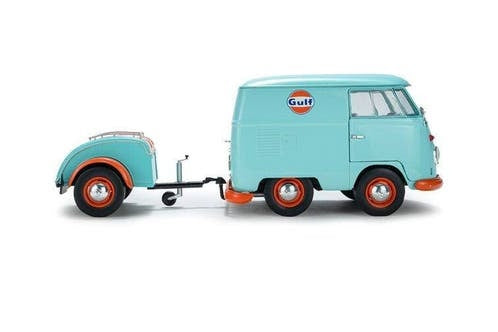 VW T1 Kool Kombi + aanhanger Gulf '24 / Solido / 1:18