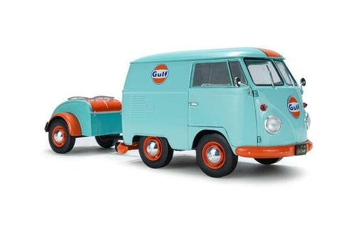 VW T1 Kool Kombi + aanhanger Gulf '24 / Solido / 1:18