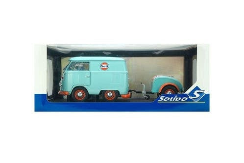 VW T1 Kool Kombi + aanhanger Gulf '24 / Solido / 1:18