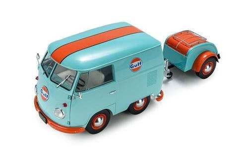 VW T1 Kool Kombi + aanhanger Gulf '24 / Solido / 1:18